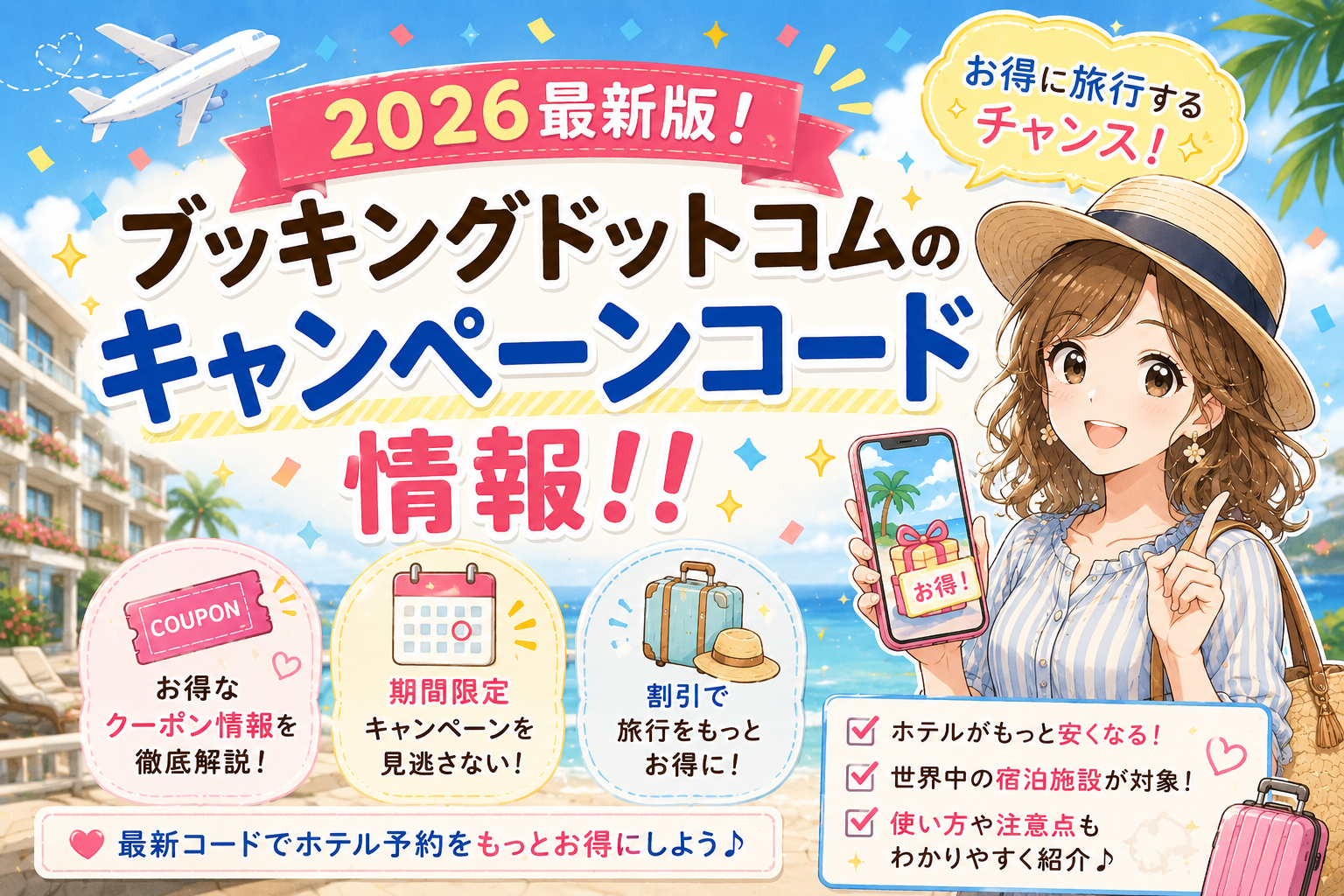 2026年6月 ブッキングドットコムのキャンペーンコード