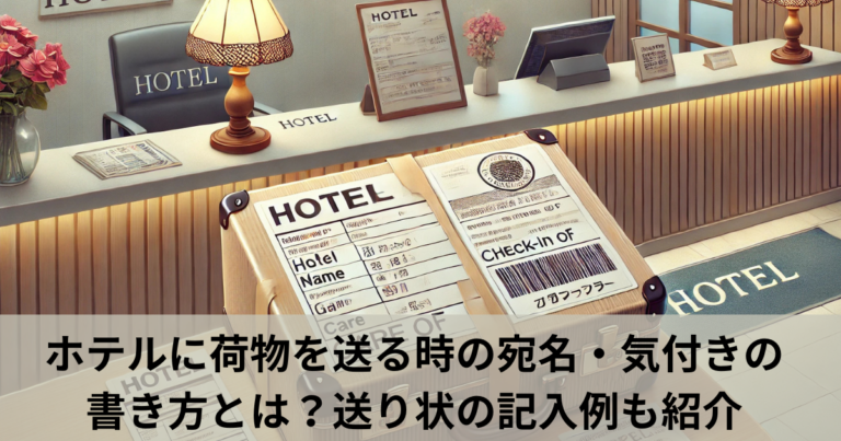 ホテルに荷物を送る時の宛名・気付きの書き方とは?送り状の記入例も紹介 - 安いしか勝たん!