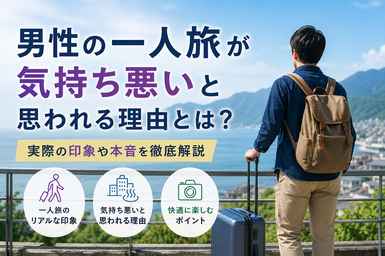 男　一人旅　気持ち悪い